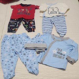 Kids Matching Sets - Blue and Gray Dreamer Set